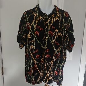 Tropical Bamboo Print Men's Shirt